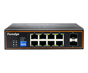 IS108GP-2F 8-Port Gigabit Industrial POE Switch